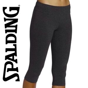 Black SPALDING Cropped Leggings | Small